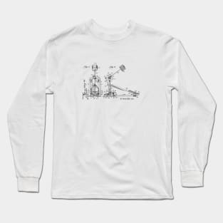Awesome Gift For The Drummer Vintage Drum Beat Patent Print 1951 Long Sleeve T-Shirt